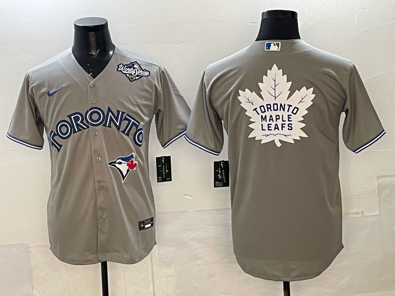 Men 2025 Nike Toronto Blue Jays Blank Grey Game MLB Jersey 02->toronto blue jays->MLB Jersey